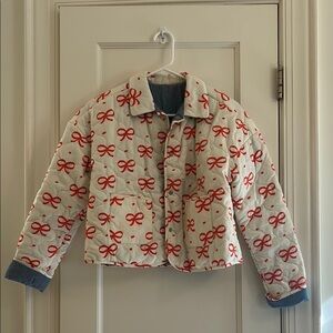 Maison Me Women’s Candice Reversible Jacket, Chambray & Bows